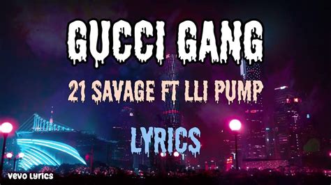 gucci gang lyrics|21 savage gucci gang lyrics.